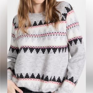 Sundry Fair Isle Lightweight Raglan Pullover